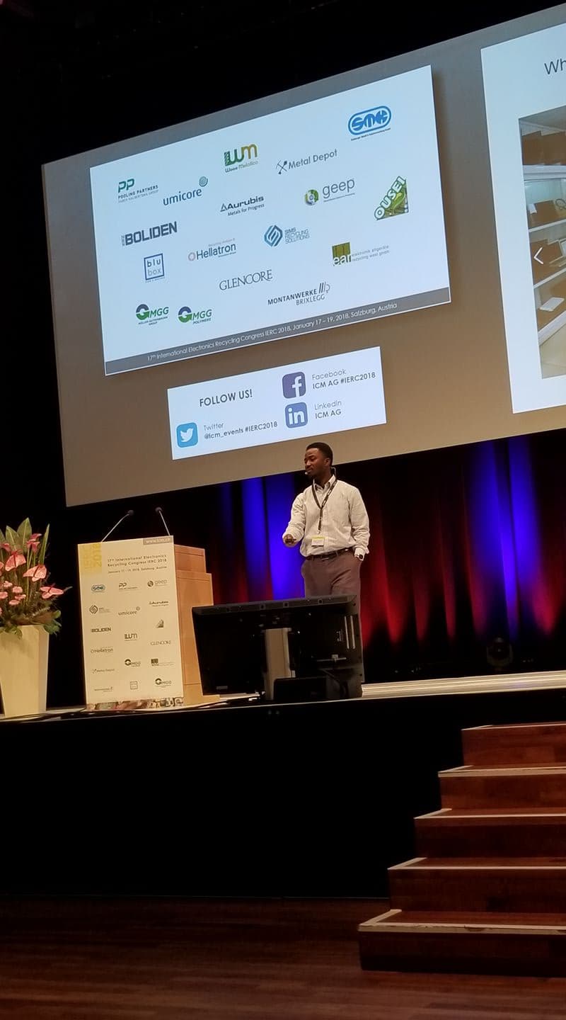 Emmanuel Nyaletey presenting at IERC 2018